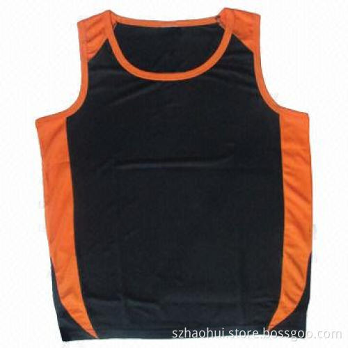 Sports Vest with Contrast Panel, Sized XS-3XL